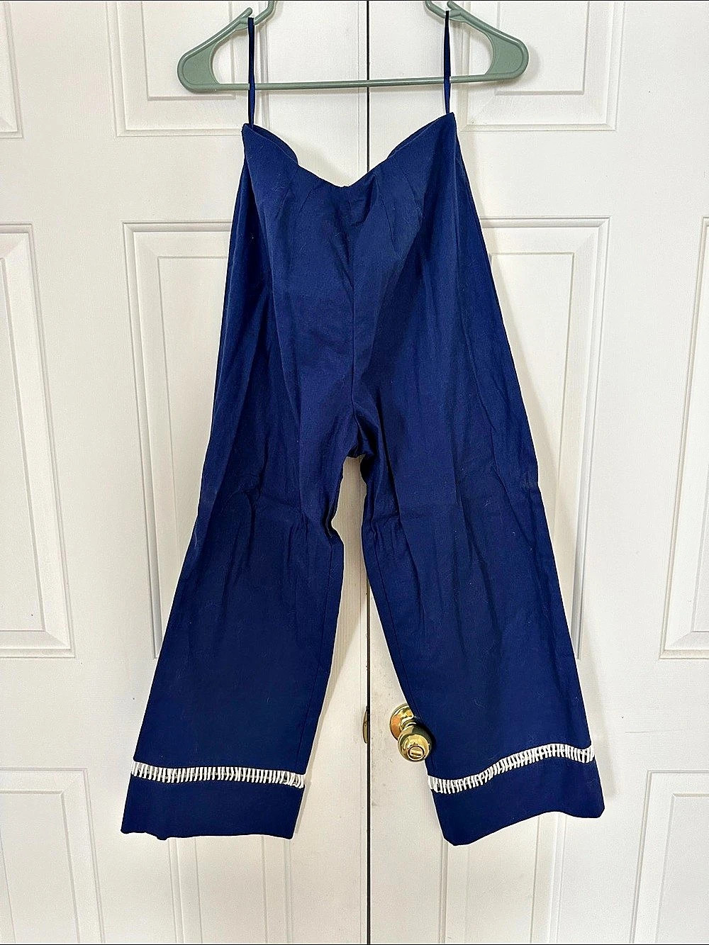 STAUD Figue Jumpsuit Wide Leg Blue Size 10